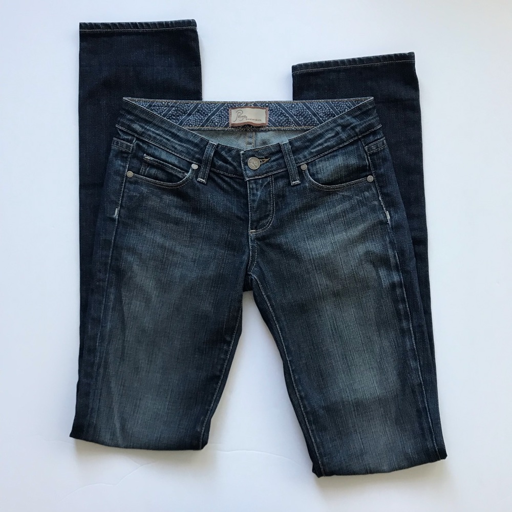 Paige Blue Heights Low Rise Skinny Jeans